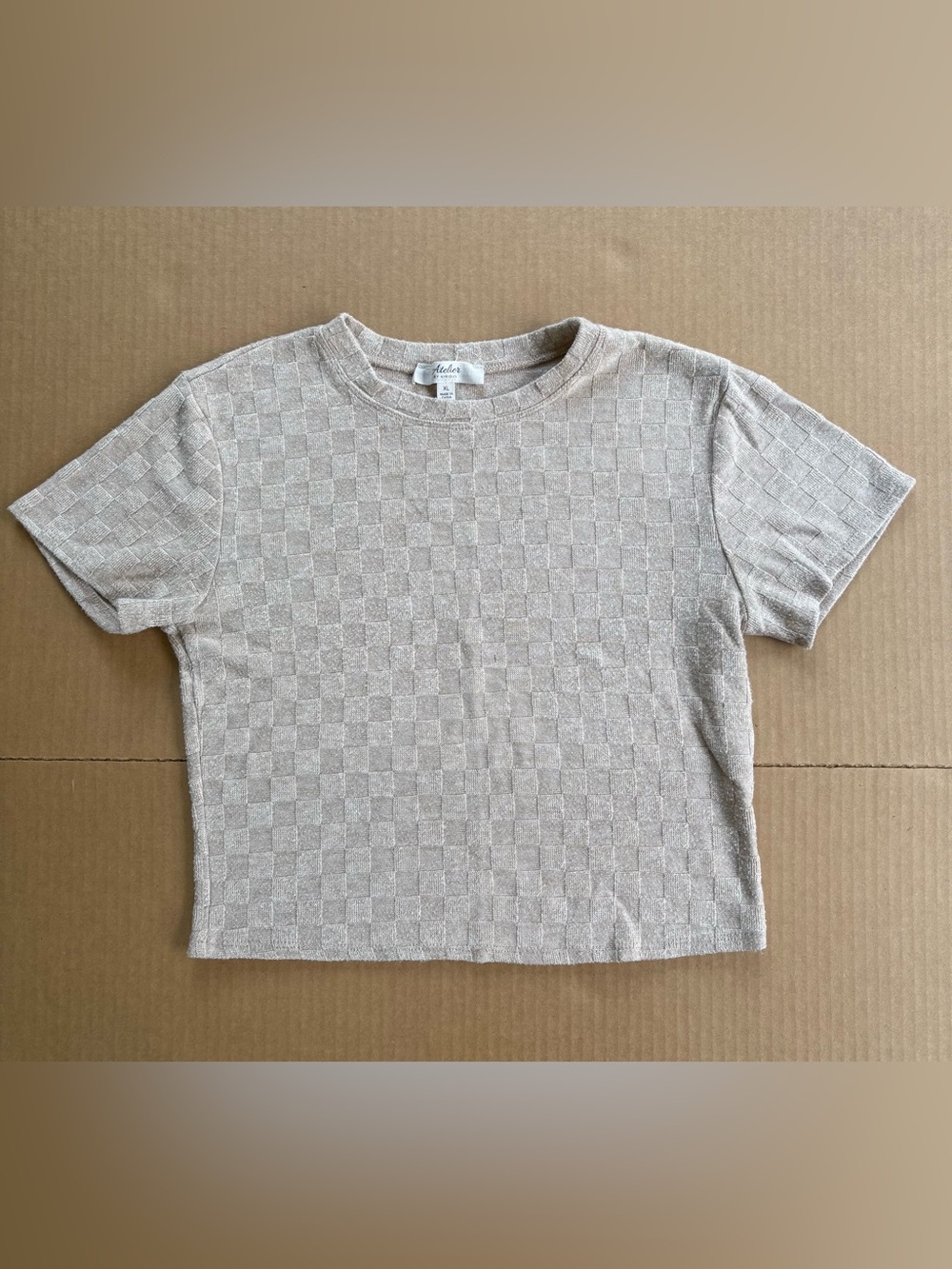 90’s Streetwear Checkered Crop Top XL